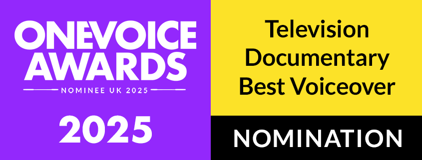 2025 one voice awards UK best overall performance television documentary banner