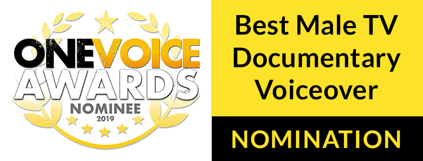 2019 one voice awards best male performance television documentary banner